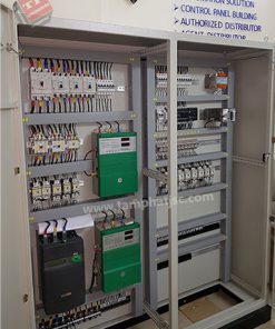 Control cabinet for rubber roller production